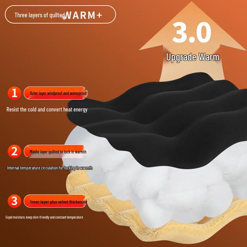 EASTERN CAMEL Men's Sherpa Lined Winter Straight-Leg Pants