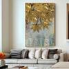 Современные картины на холсте для домашнего декора для дизайна комнаты, роскошные золотые листья, постер, картина для интерьера в стиле лофт, без рамки