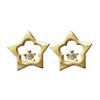 Универсальные мини серьги-пусеты в виде полых звезд: Стерлинговое серебро S925 с золотым покрытием для женщин