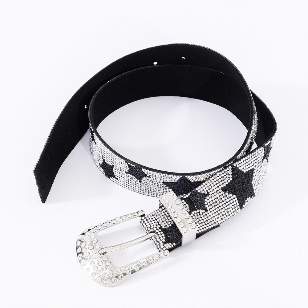Bling Bling Sparkling Rhinestone Belt Vintage Waist Strap Fashion Trendy Waistband For Women