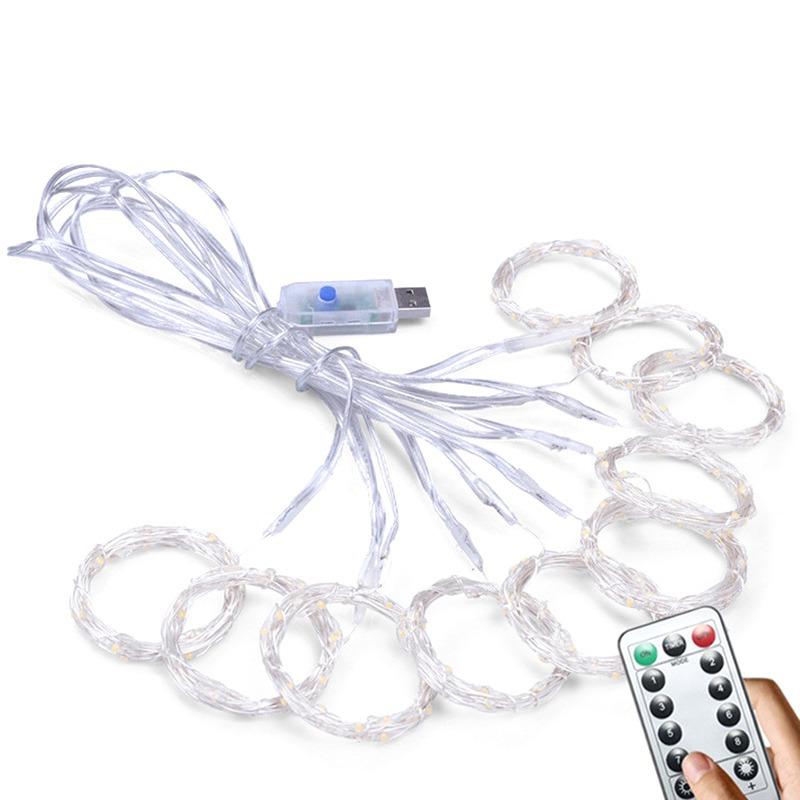 Curtain Garland LED String Lights Festival Decoration 8 Modes USB Remote Control Holiday Wedding Fairy Lights for Bedroom Home