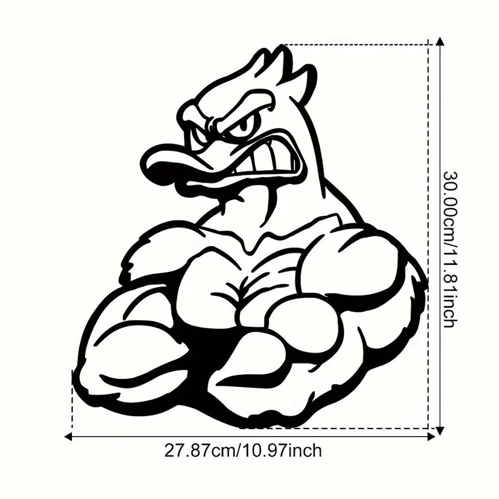 Creative Muscle Duck Iron Crafts - Unique Indoor Decoration for Living Room and Hallway, Stylish Outdoor Wall Décor