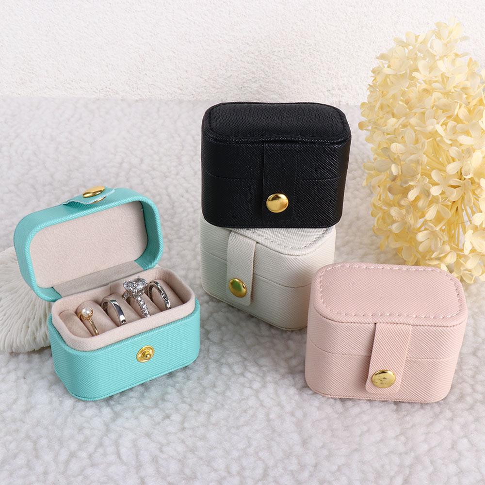Box PU Leather Water-proof Earring Holder Jewelry Organizer Jewelry Storage Case Ring Display Box