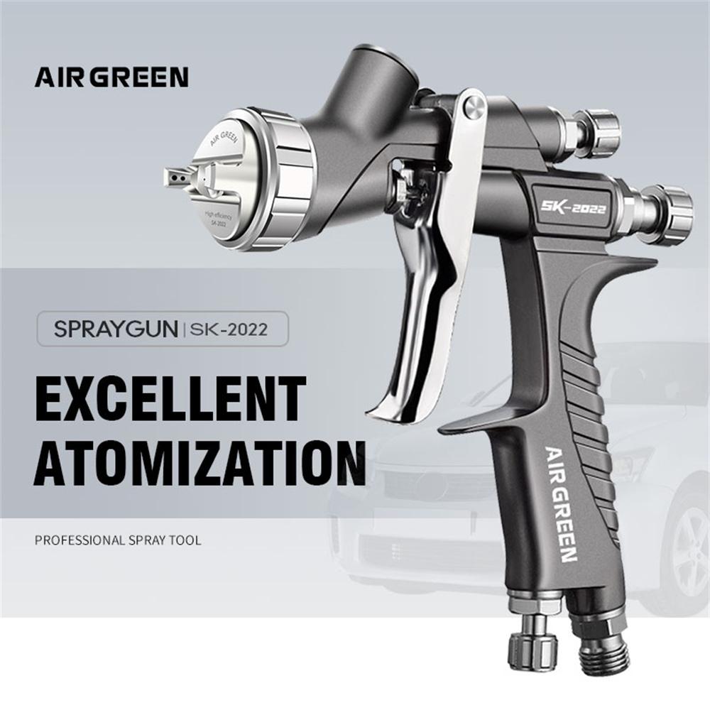 1.3mm Nozzle HVLP Auto Paint Air Spray Gun Car Detail Touch Up Painting Airbrush
