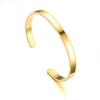 Men's Minimalist Titanium Gold-Plated Engraved Adjustable Bracelet