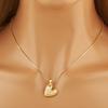 Nidin New Arrival Romantic Heart Charm Pendant Necklace For Female Male Colorful Zircon Chain Choker DIY Jewelry Accessories