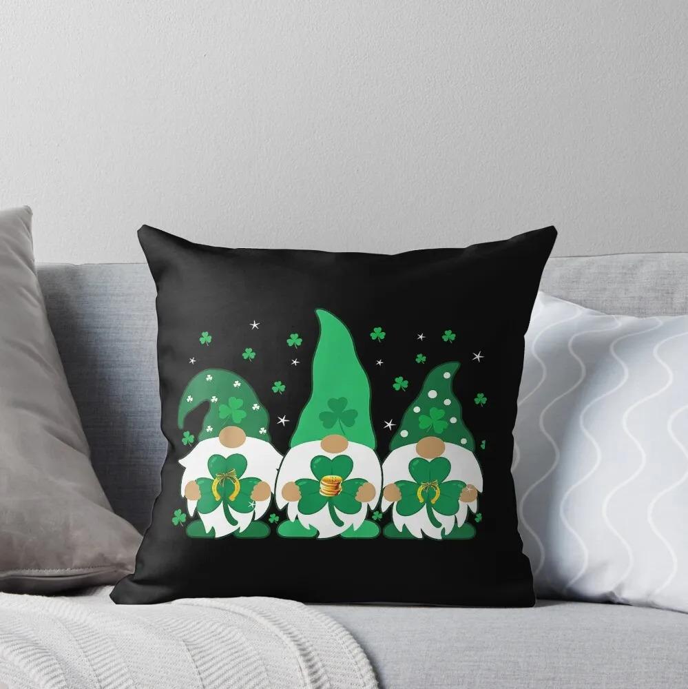 Green Dwarf Clover St. Patrick's Day Pattern Decorative Pillowcase Cushion Cover Print Decoration Living Room Office Home