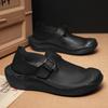 2025 Summer New Slippers Men's Korean Version Trendy Casual Lazy One Pedal Trendy Shoes Breathable Versatile Bag Head Half Drag