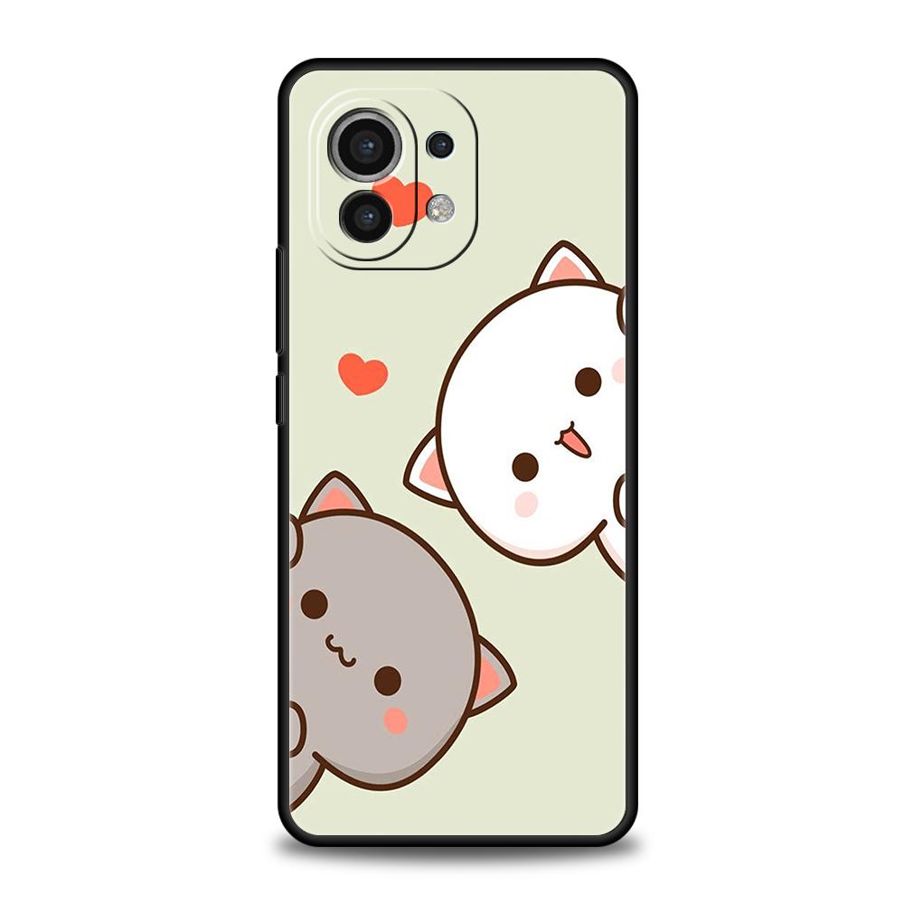 Чехол-сумка из силикона с рисунком персика и кота Гома для Xiaomi Poco C51 F3 X3 X4 GT NFC M3 M4 M5 Mi 13 12 11 Ultra 12T Pro Lite 5G