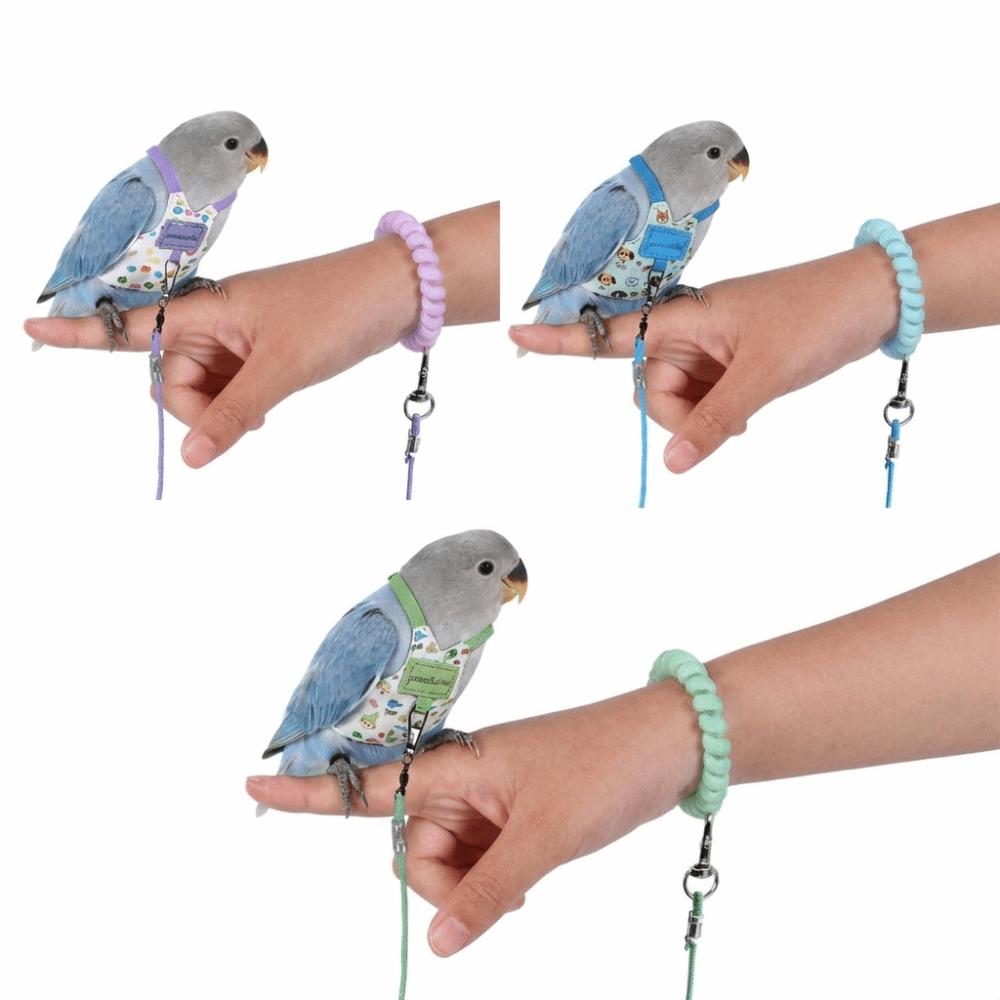 Adjustable Parrot Flying Harness Anti-Bite Parrot Flight Harness Bird Flight Suit Small Parrots