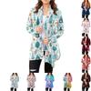 Women's Fashion Casual Halloween Printed Mid-Length Irregular Hem Cardigan Jacket