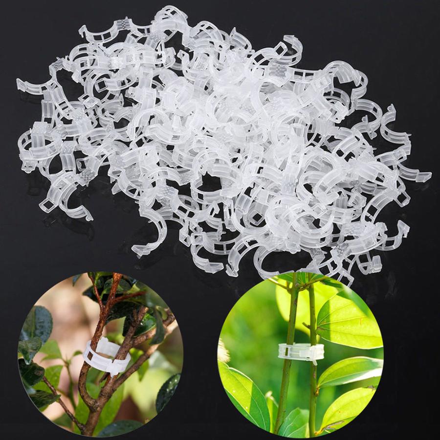 50 шт. многоразовые пластиковые зажимы для растений, опоры, соединения, защита, крепежный инструмент для прививки, садовые принадлежности для томатов, овощей