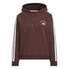 Sportswear Soft Doubleknit Hoodie Striped Pullover Knit Long Sleeve Sweatshirt Women Hoodies Dark-Brown KC0033