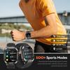 QTLLBT Военные умные часы с Bluetooth-звонком, водонепроницаемость IP67, монитор сердечного ритма и артериального давления, фитнес-трекер и шагомер для мужчин и женщин