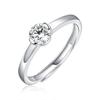 Bague Ringen S925 Простое школьное кольцо с муассанитом 0,5 карата можно открыть, чтобы скорректировать тренд модных аксессуаров