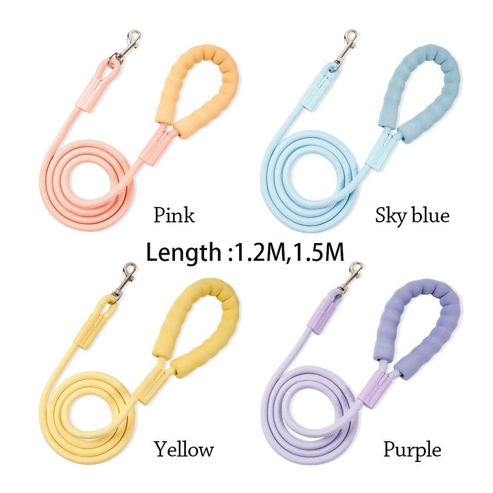 Summer Dopamine Dog Leashes with Cotton Handle Durable Pet Training Rope Anti-Lost Adjustable Pet Supplies Pet