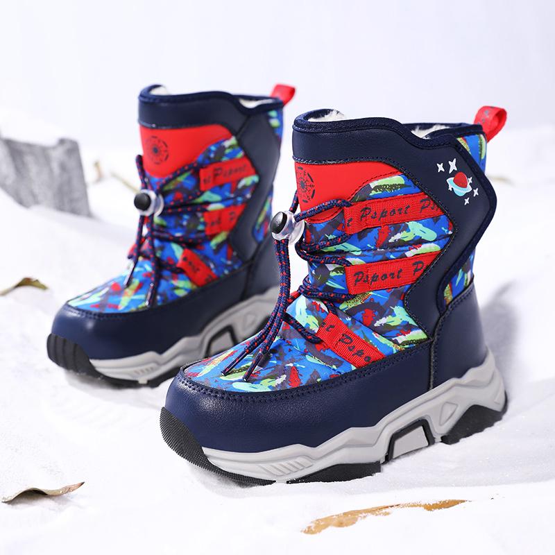 Осенне-зимние унисекс детские зимние кроссовки для мальчиков и девочек зимние ботинки с флисом для активного отдыха нескользящие зимние ботинки для девочек и подростков