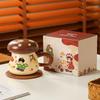Керамическая кружка «Мальчик-гриб» с крышкой и ложкой.