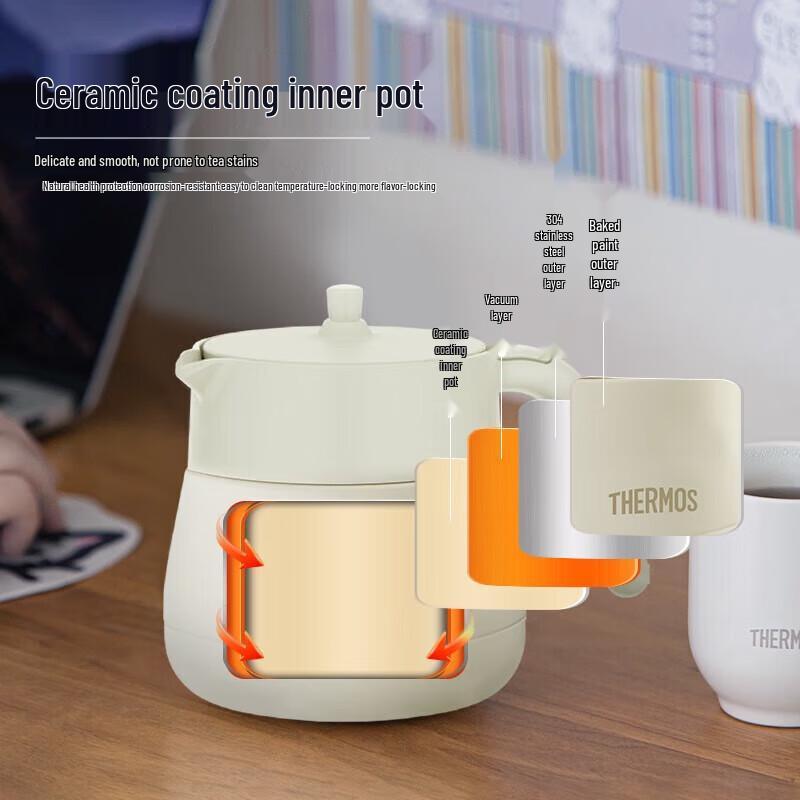 Thermos TCHC-580C 590ml Ceramic Lined Insulated Desktop Pot