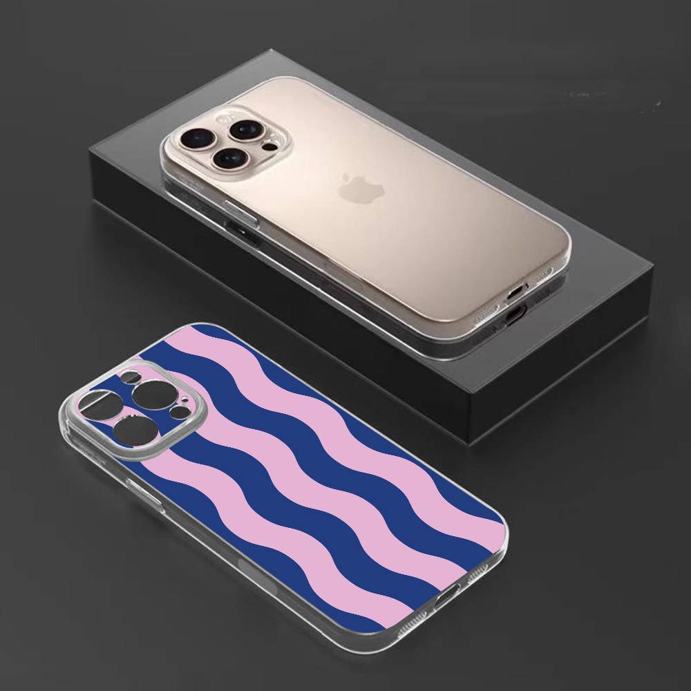 Бордовый полосатый чехол для телефона для iPhone 17, 16, 15, 14, 13, 12, 11 Plus, Pro Max Мягкая прозрачная крышка