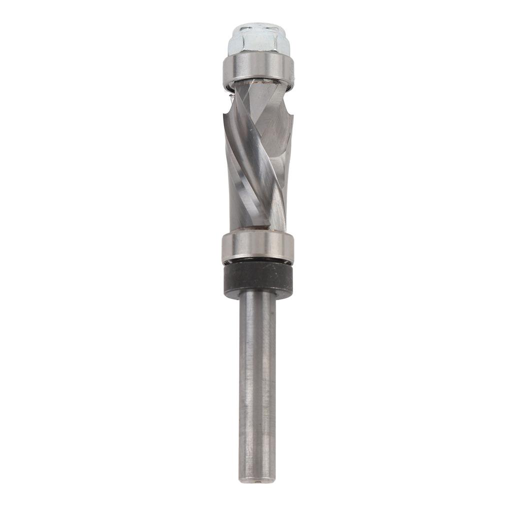 Compressiom Flush Trim Bit 14 Shank Dual Spiral Woodworking Router Bit Top and Bottom Bearing 1