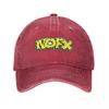 Унисекс Кепка с Логотипом Панк-Группы NOFX Винтажная Потертая Джинсовая Хип-Хоп Музыкальная Бейсболка Регулируемая