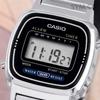 Casio Women's Small Size Retro Free Buckle Watch 670 Black + Battery Exchange Ticket Package