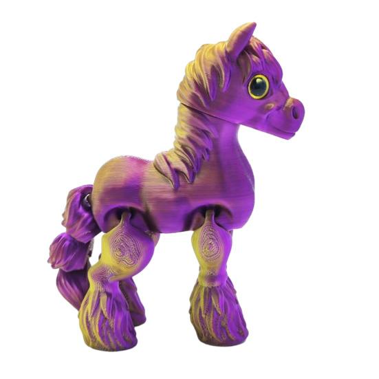 3D-печатная игрушка-непоседа в виде лошади, фигурка пони с подвижными суставами, гибкая шарнирная модель животного, статуэтка, украшение