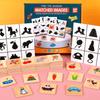 Kid Wooden Shadow Matching Puzzle Game For Animal And Fruit Recognition Activity