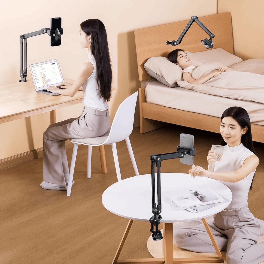 Long Arm 360 Degree Rotatable Stand Adjustable Tablet Stand Practical Bed Tablet Holder  Desktop
