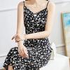 Women's Summer Halter Floral Chiffon Dress Light Cooked Wind Thin Dress