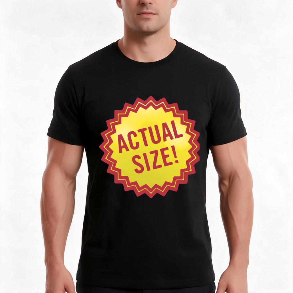 Actual Size Tshirt Summer Casual Cotton Tee Oversized Streetwear Tops Vintage Graphic Print Loose Fit Short Sleeve