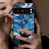 Чехол для Google Pixel 10 Pro 5G 9 XL 8 Аниме Черный Кот Звездное Облако Печать Чехол для Телефона Акриловая Жесткая Задняя Панель С Гибким Краем из ТПУ