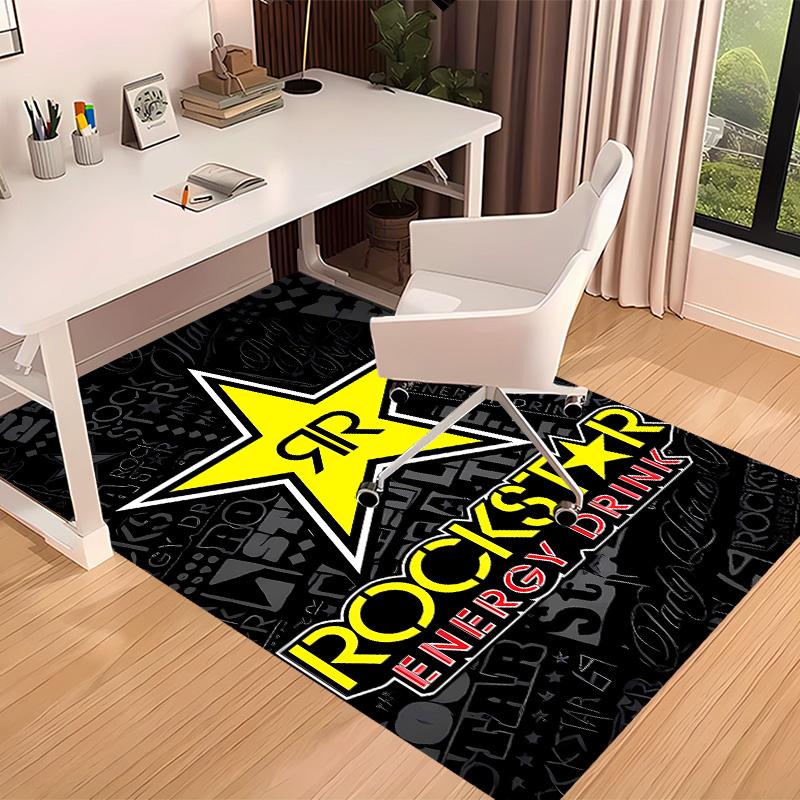 Rockstar logo Printed Absorbent Washable Carpet, Non-Slip Bathroom Mats, Kitchen Rugs, Yoga Mat,Living Room Entrance, Camping Picnic Rugs