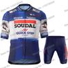 Велоформа Soudal Quick Step Мужской Комплект Летняя Велосипедная Одежда Футболка для Шоссейной Гонки Костюм Женские Велосипедные Шорты-Комбинезон MTB