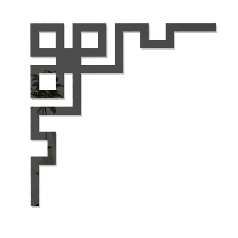 4 шт., украшение комнаты, современные настенные наклейки, угловые наклейки, акриловая линия талии, настенный декор, 3D зеркальная наклейка «сделай сам»