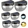 Staaricc 6 Packs Solar Fence Lights, Solar Deck Lights, Solar Wall Lights, Solar Wall-Mounted Lights, 6 LED Outdoor Fence Deck Garden Garage Patio