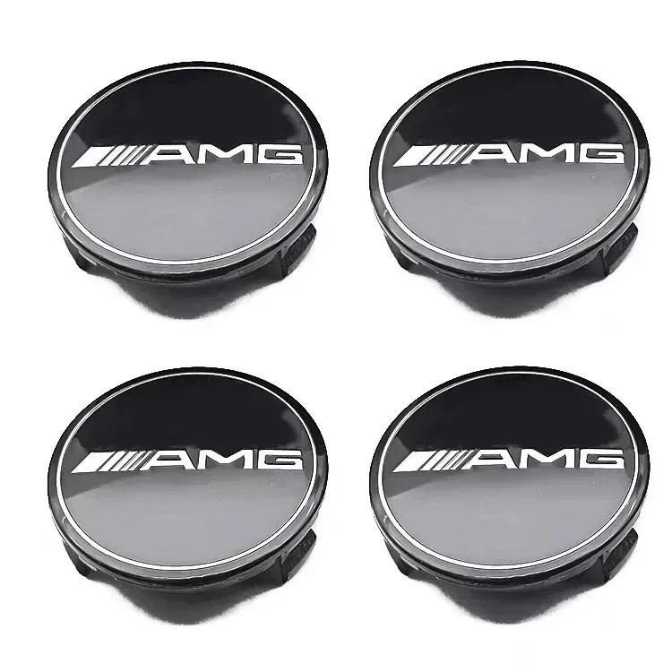 CEP1 New For Mercedes Benz 4PCS75MM Car Hub Center Cover for Mercedes Benz AMG W203 W206 W220 W205 W211 Car Wheel Center Hub Caps Ben