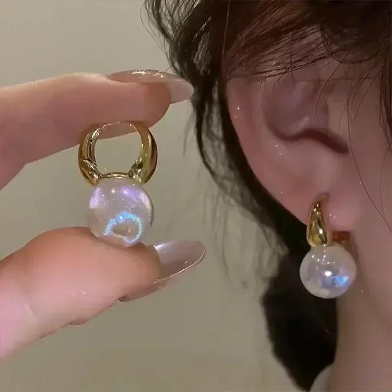 New Geometric Rhombus Luxury Opal Earrings Women's Fashionable Personalized Daily Accessories Party Zircon Birthday Gifts