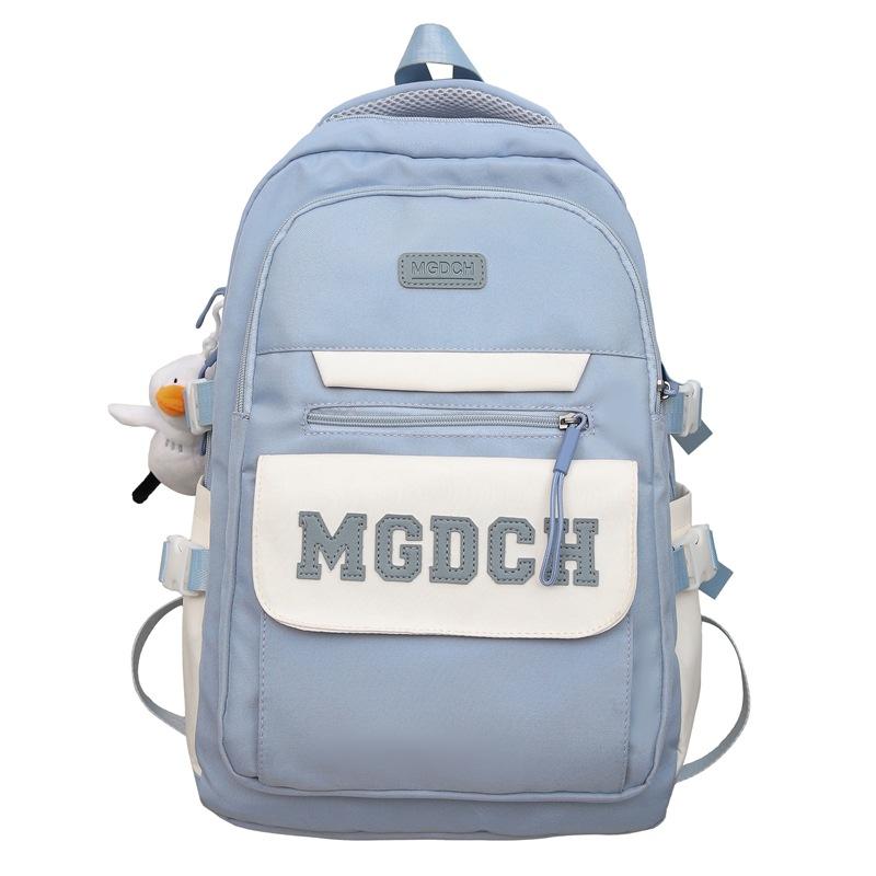 Schoolbag1011 New backpack for students Junior high school students Large capacity Japanese Huajirong schoolbag Trendy fashion backpack Double