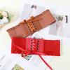 Yousheng Corset Waist Belt for Women Lace Up Tied Waspie Elastic Wide Belt for Dresses Halloween Pirate Costume Accessory