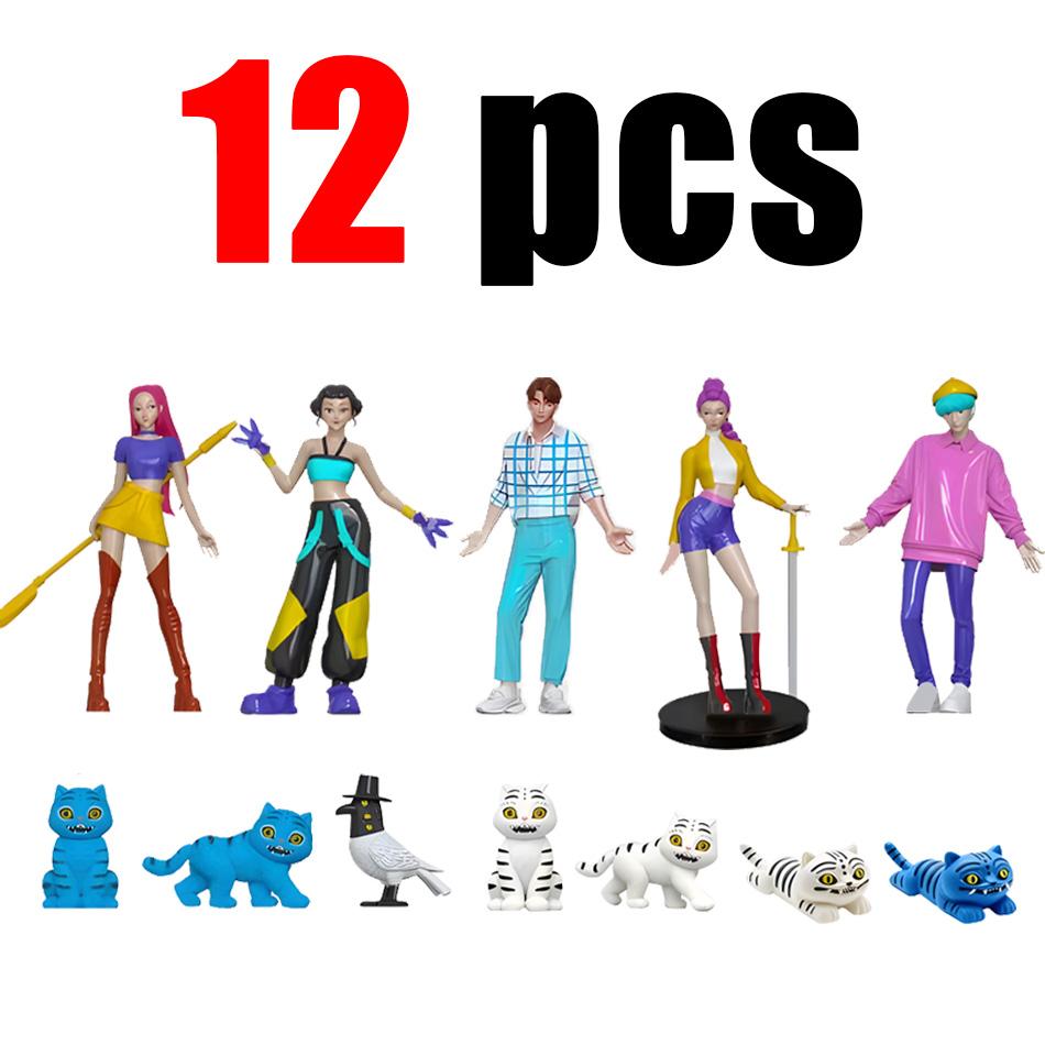 Набор фигурок охотников на демонов Коллекционные мягкие игрушки Derpy Tiger Rumi Mira Zoey Sussy Dolls - 5/7/12 шт. Подарок для фанатов