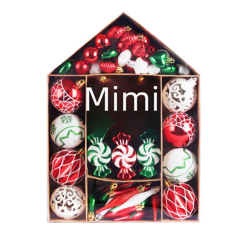 Набор украшений для рождественской елки: Подарочный набор с расписанным вручную орнаментом в виде шара