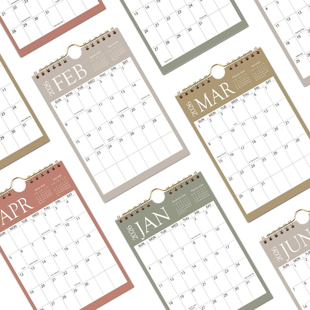 Mini Wall Calendar 2026-2027, 6x9 Inch Mini Calendar, 18 Month Small Calendar from January 2026 to June 2027, Little Notepad Calendar for Desk,