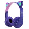 Bluetooth Wireless Headphones Cat Ear Glow Light Stereo Bass Helmets PC Phone Gaming Over-Ear Headset Children Gamer Girl Gifts