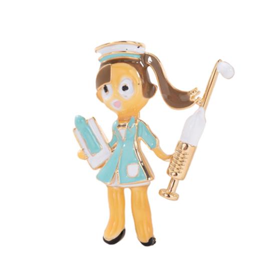 Мультяшный стетоскоп сердце эмалевая брошь значок на сумку доктор медсестра ювелирное изделие AVE