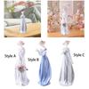 Porcelain Lady Statue Centerpiece Ornament Ceramic Girl Figurine for Living Room Shelf Fireplace Bedroom Housewarming Gift