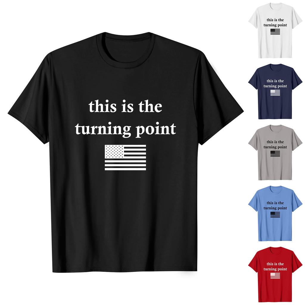 Fashion Round Neck Raglan Short Sleeve Workwear Printed Tops Ladies Summer Tops