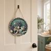 2D Flat Door Wall Decor Lavender Flower Decorative Board Hanging Decoration  Wall Hanging