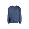 Polo FW23 Однотонный вышитый свитшот с круглым вырезом и длинными рукавами Мужской свитшот Синий 710881519-012